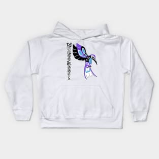 Humming Bird (Nenookaasi) Purple Kids Hoodie